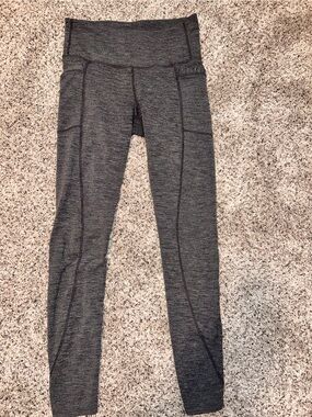 Athleta Heathered Charcoal Gray Leggings